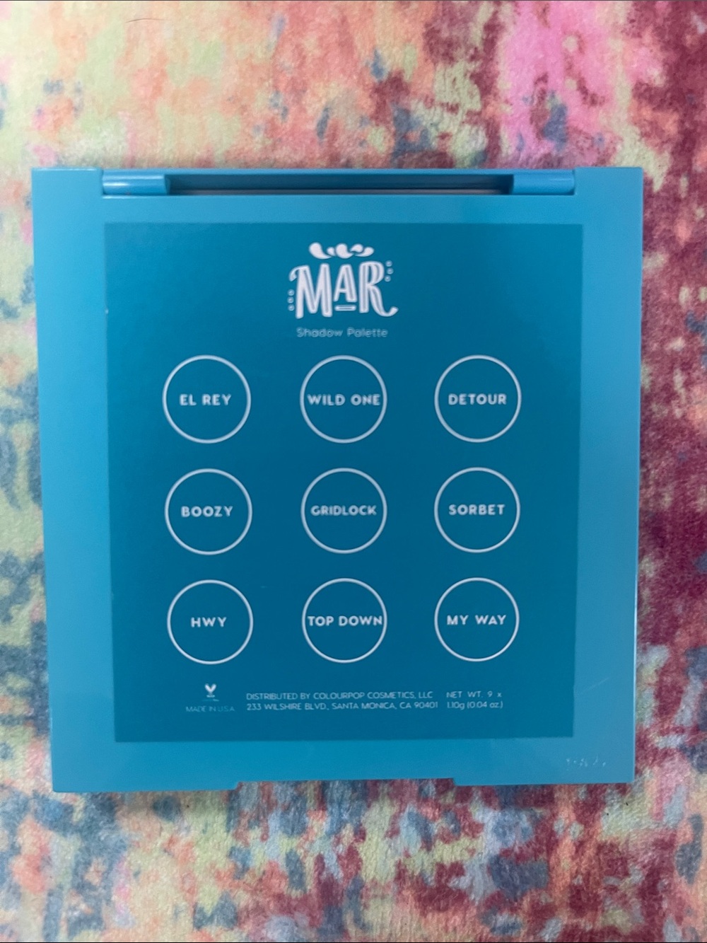 ColourPop MAR Eyeshadow Palette - Bright Blue Case with Navy Lettering - Picture 4 of 4